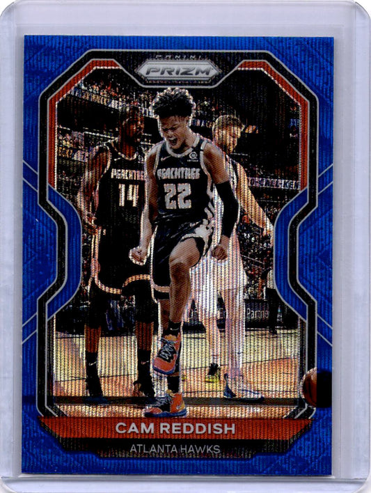 2020-21 Panini Prizm #169 Cam Reddish Blue Wave Prizms