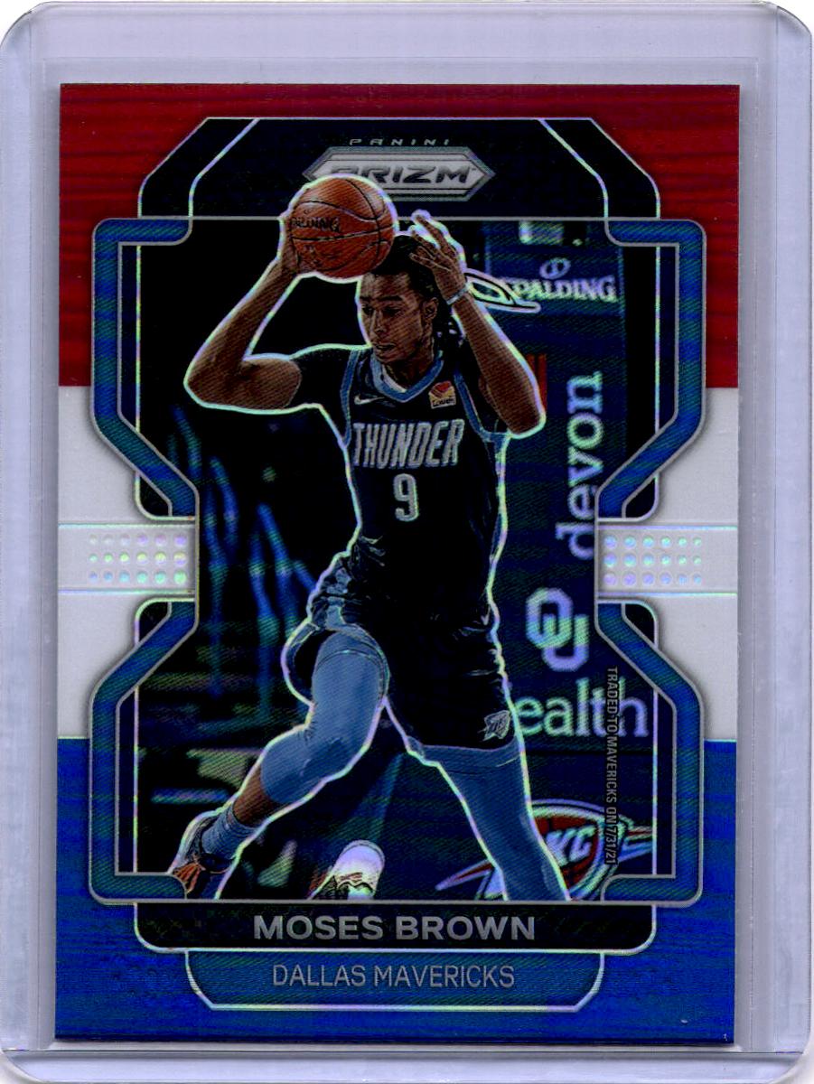 2021-22 Panini Prizm #173 Moses Brown Red White and Blue