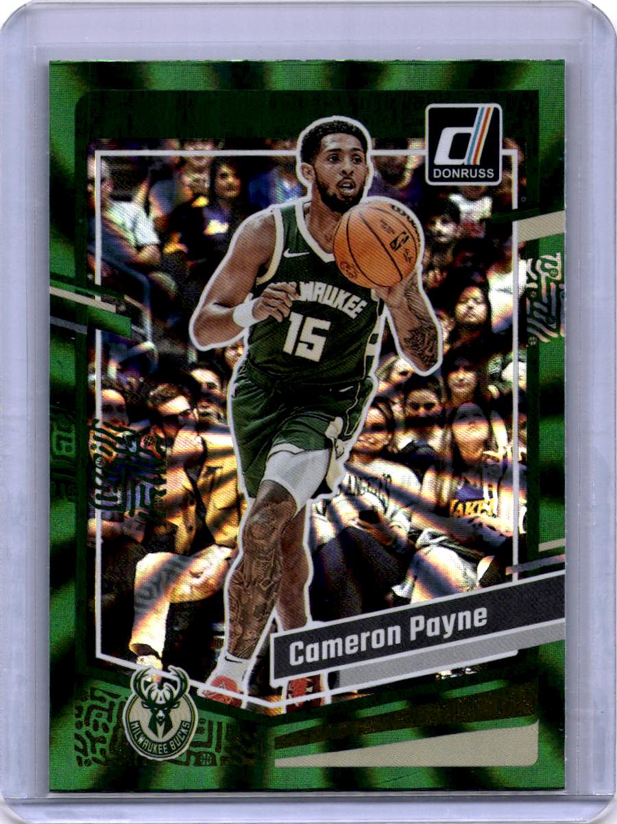 2023-24 Donruss #7 Cameron Payne Green Laser Holo