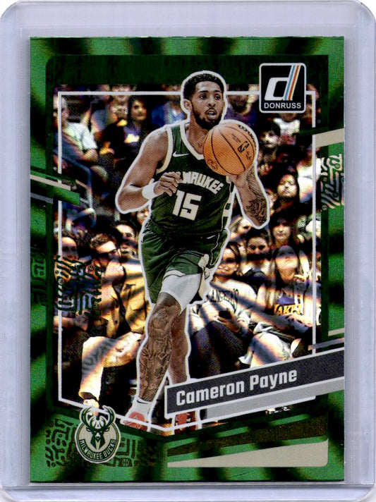 2023-24 Donruss #7 Cameron Payne Green Laser Holo