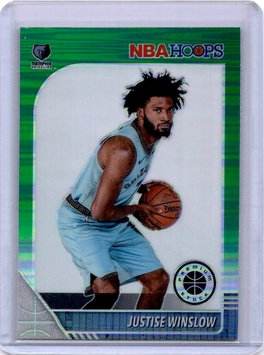 2019-20 Hoops Premium Stock #100 Justise Winslow Prizms Green