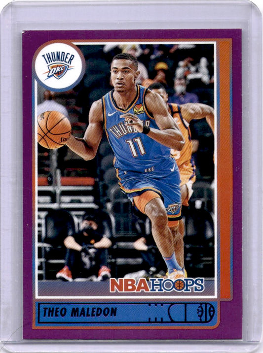 2021-22 Hoops #63 Theo Maledon Purple
