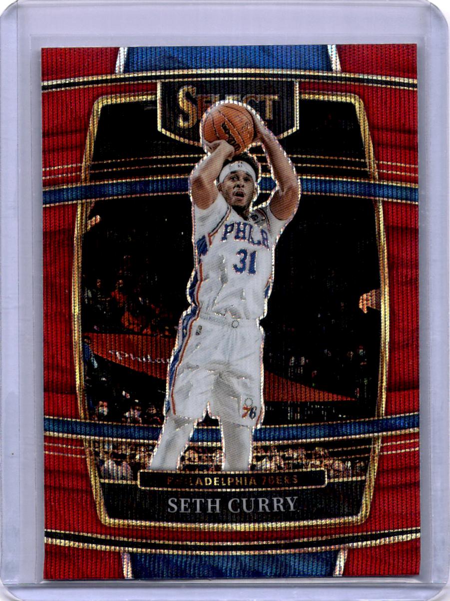 2021-22 Panini Select #84 Seth Curry Red Wave Prizms