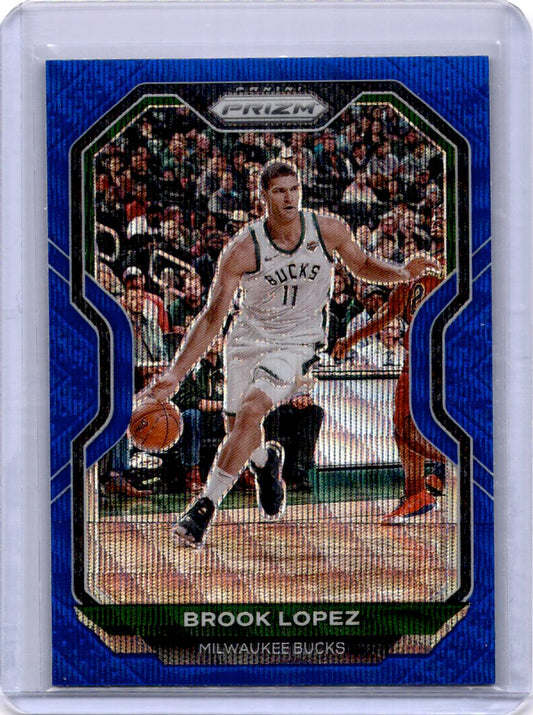 2020-21 Panini Prizm #29 Brook Lopez Blue Wave Prizms