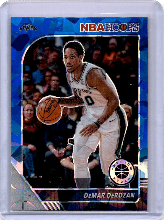 2019-20 Hoops Premium Stock #172 DeMar DeRozan Prizms Blue Cracked Ice