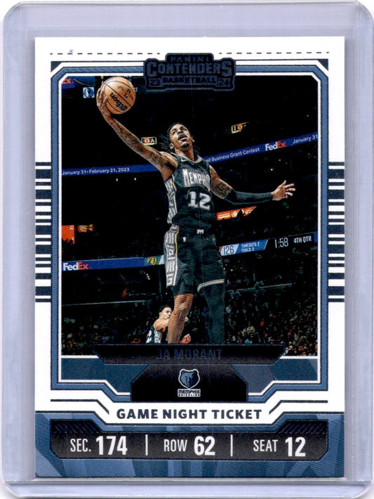 2023-24 Panini Contenders #3 Ja Morant Game Night Ticket