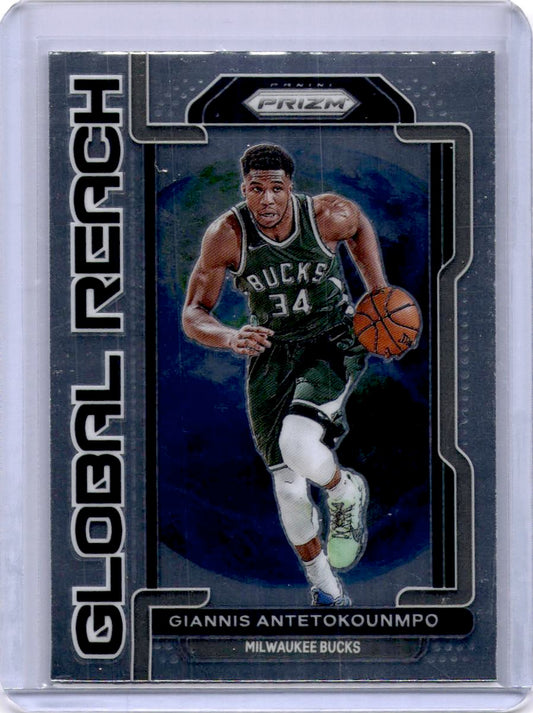 2021-22 Panini Prizm #1 Giannis Antetokounmpo Global Reach