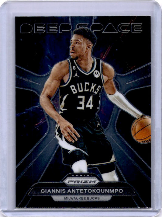2023-24 Panini Prizm #9 Giannis Antetokounmpo Deep Space