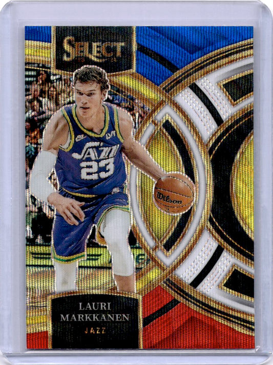 2023-24 Panini Select #182 Lauri Markkanen Tri-Color Prizms