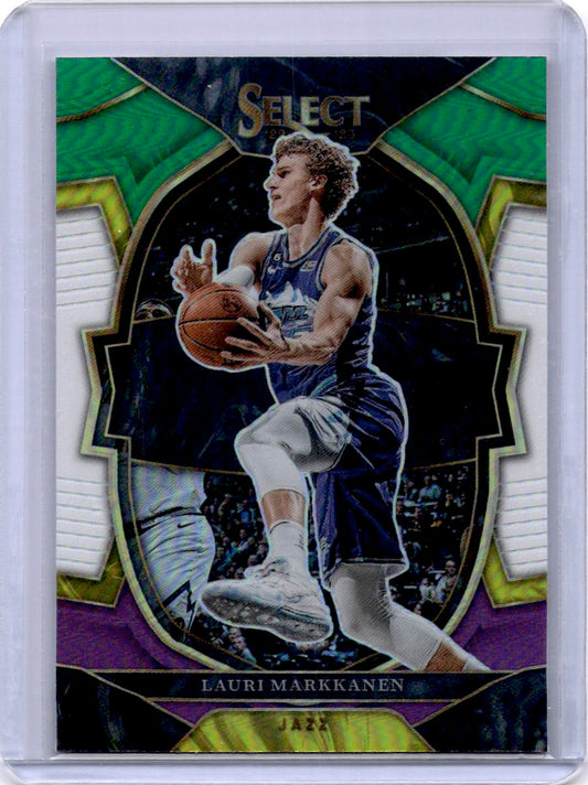 2022-23 Panini Select #45 Lauri Markkanen Green White Purple Prizms
