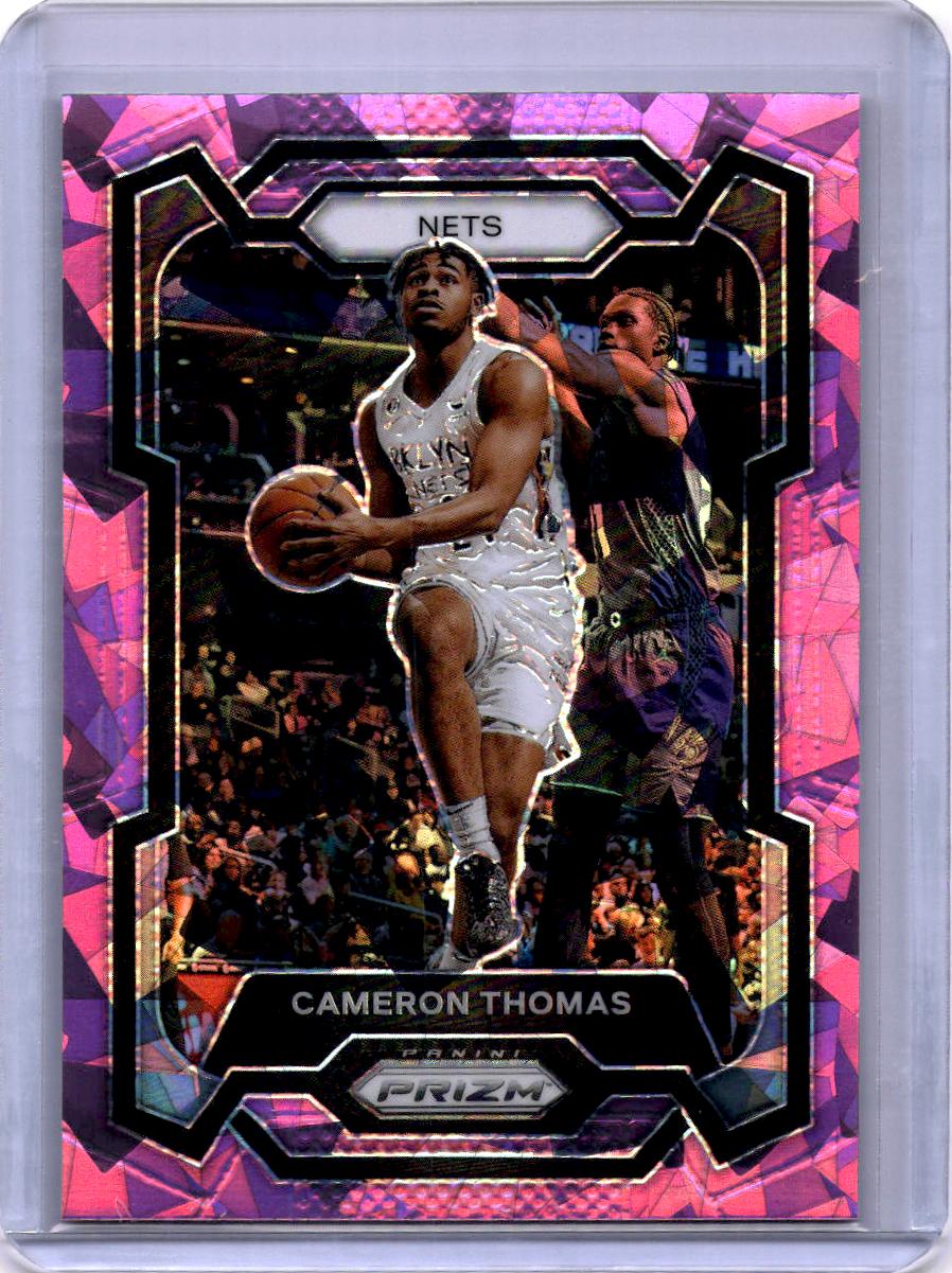 2023-24 Panini Prizm #113 Cameron Thomas Prizms Pink Ice
