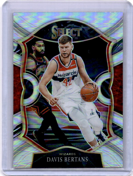 2020-21 Panini Select #28 Davis Bertans Silver Prizms