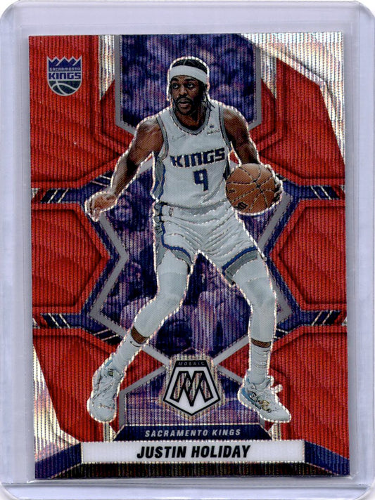 2021-22 Panini Mosaic #186 Justin Holiday Red Wave
