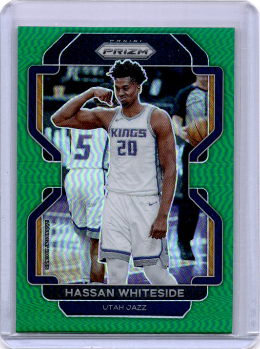 2021-22 Panini Prizm #29 Hassan Whiteside Hyper Green