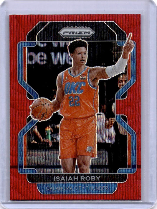 2021-22 Panini Prizm #133 Isaiah Roby Hyper Red