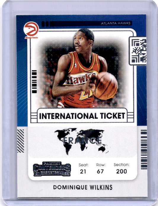 2021-22 Panini Contenders #17 Dominique Wilkins International Ticket