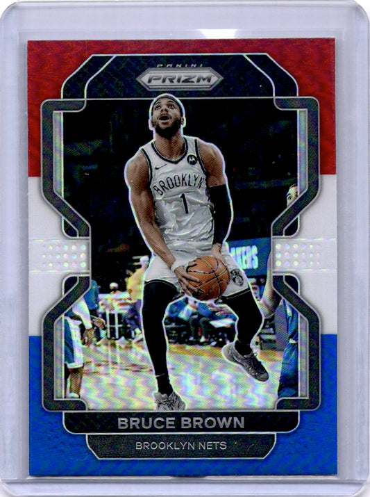 2021-22 Panini Prizm #230 Bruce Brown Red White and Blue
