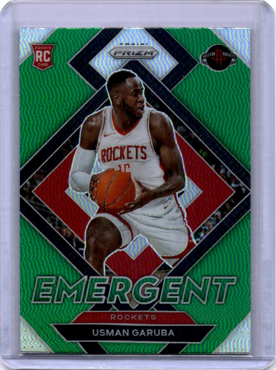 2021-22 Panini Prizm #29 Usman Garuba Emergent Prizms Green