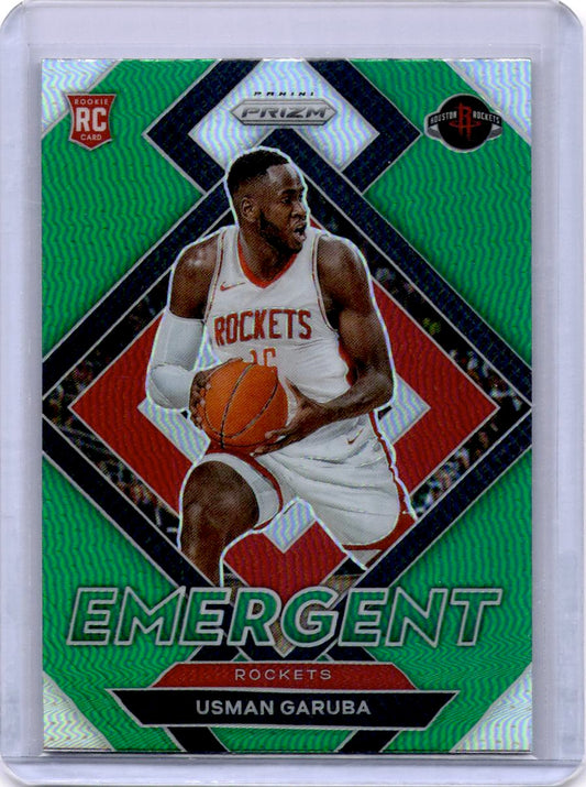 2021-22 Panini Prizm #29 Usman Garuba Emergent Prizms Green