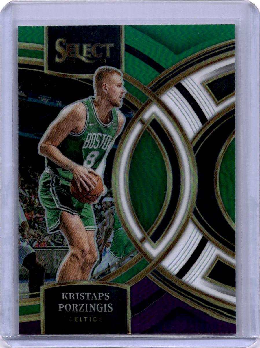 2023-24 Panini Select #139 Kristaps Porzingis Green White Purple Prizms