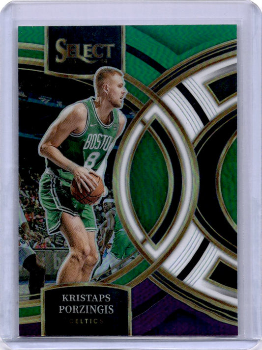 2023-24 Panini Select #139 Kristaps Porzingis Green White Purple Prizms
