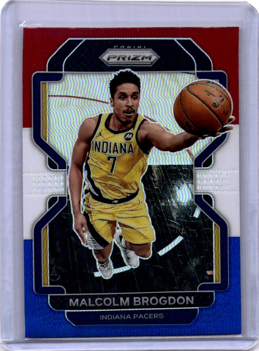 2021-22 Panini Prizm #135 Malcolm Brogdon Red White and Blue