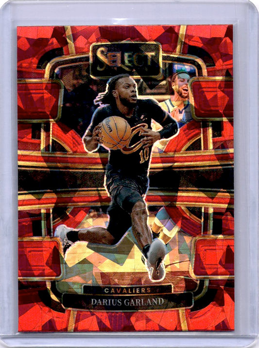 2023-24 Panini Select #50 Darius Garland Red Cracked Ice Prizms