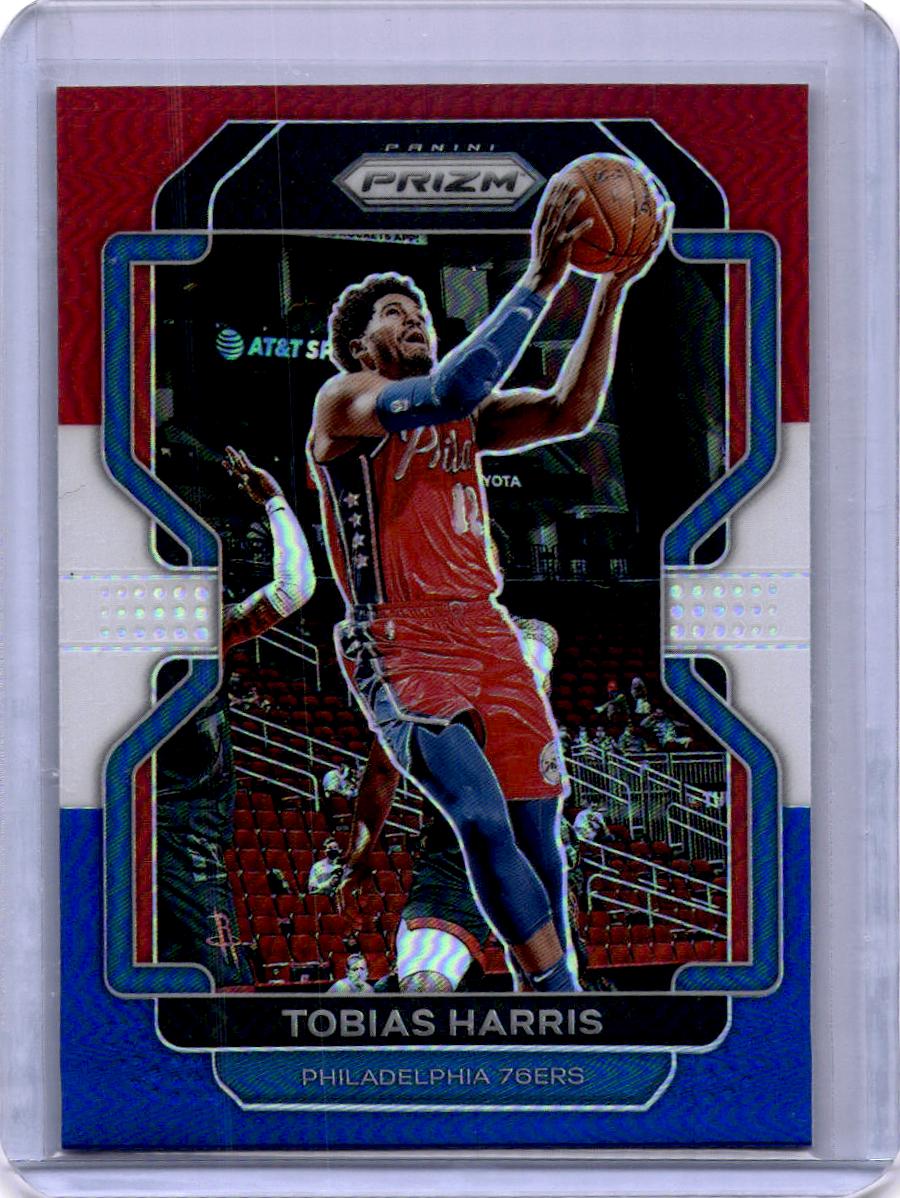 2021-22 Panini Prizm #145 Tobias Harris Red White and Blue