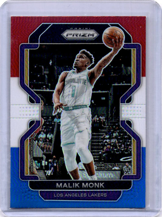 2021-22 Panini Prizm #56 Malik Monk Red White and Blue