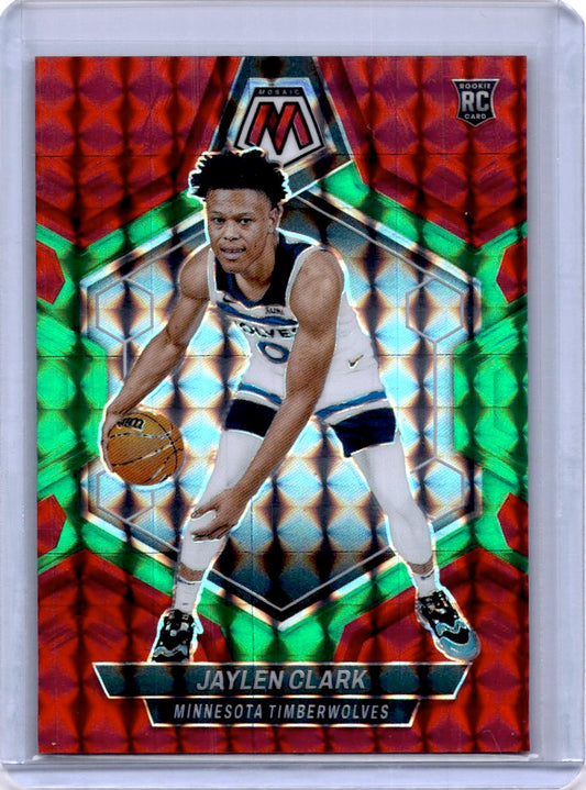 2023-24 Panini Mosaic #208 Jaylen Clark Choice Red and Green
