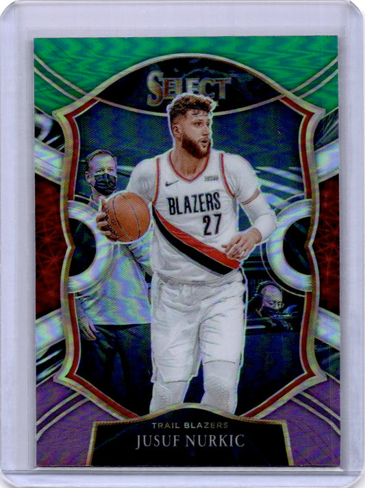 2020-21 Panini Select #51 Jusuf Nurkic Green White Purple