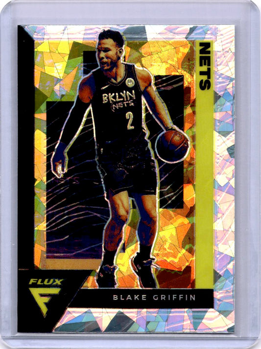 2020-21 Panini Flux #16 Blake Griffin Fanatics Green Cracked Ice