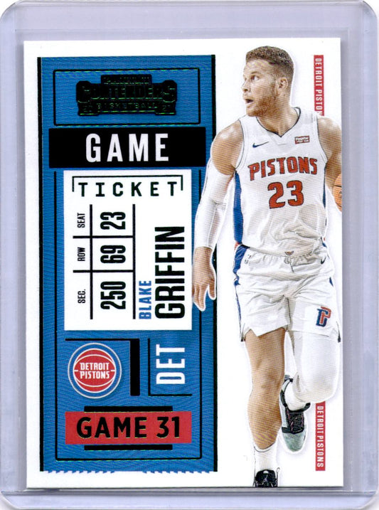 2020-21 Panini Contenders #78 Blake Griffin Game Ticket Green