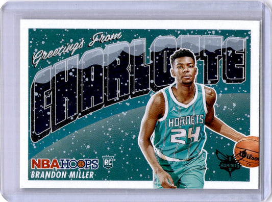 2023-24 Hoops Winter #18 Brandon Miller Rookie Greetings