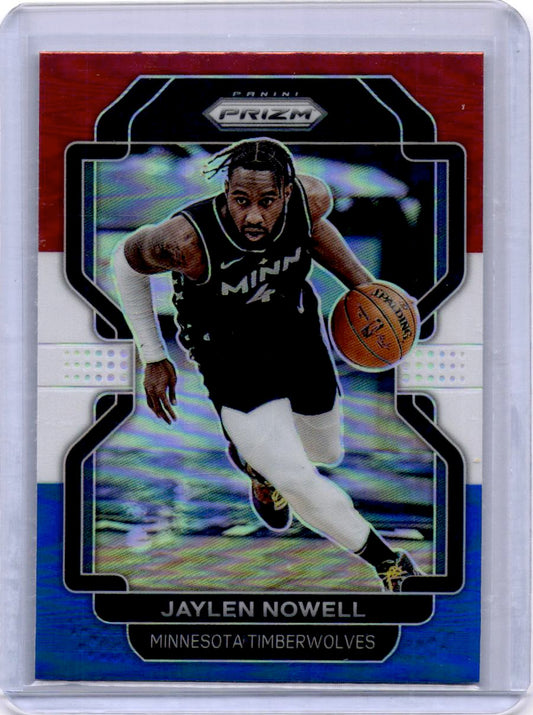 2021-22 Panini Prizm #41 Jaylen Nowell Red White and Blue