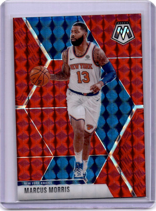 2019-20 Panini Mosaic #71 Marcus Morris Red Prizm
