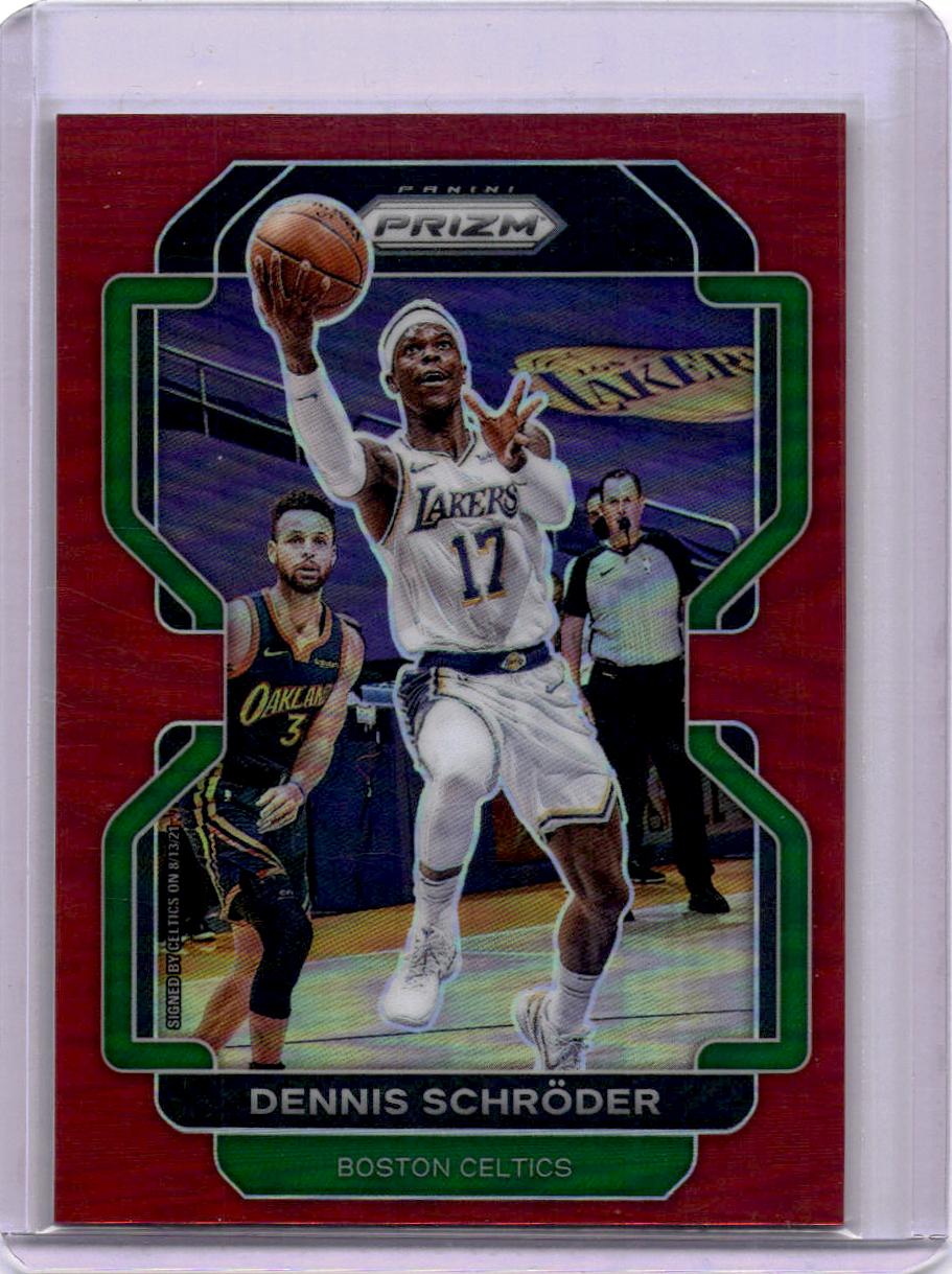 2021-22 Panini Prizm #20 Dennis Schroder Ruby Wave