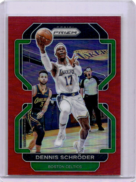 2021-22 Panini Prizm #20 Dennis Schroder Ruby Wave