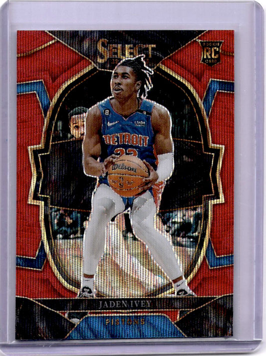 2022-23 Panini Select #87 Jaden Ivey Red Wave Prizms