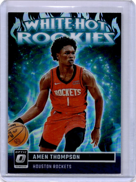 2023-24 Donruss Optic #9 Amen Thompson White Hot Rookies Purple