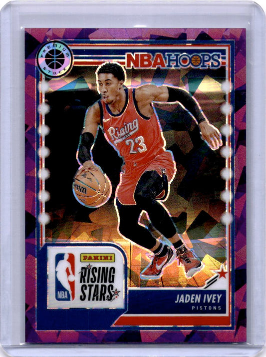 2023-24 Panini Premium Stock #284 Jaden Ivey Red Disco Prizm #/149