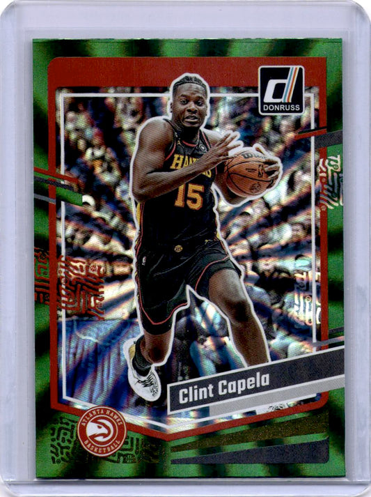 2023-24 Donruss #91 Clint Capela Green Laser Holo