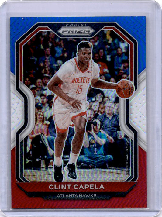 2020-21 Panini Prizm #69 Clint Capela Red, White and Blue Prizms