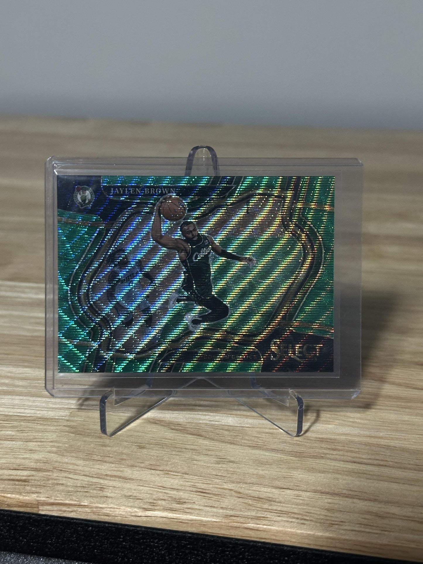 2022-23 Panini Select #232 Jaylen Brown Green Wave Prizms #/50