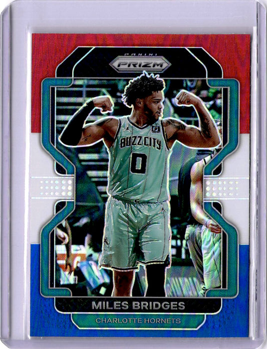 2021-22 Panini Prizm #132 Miles Bridges Red White and Blue