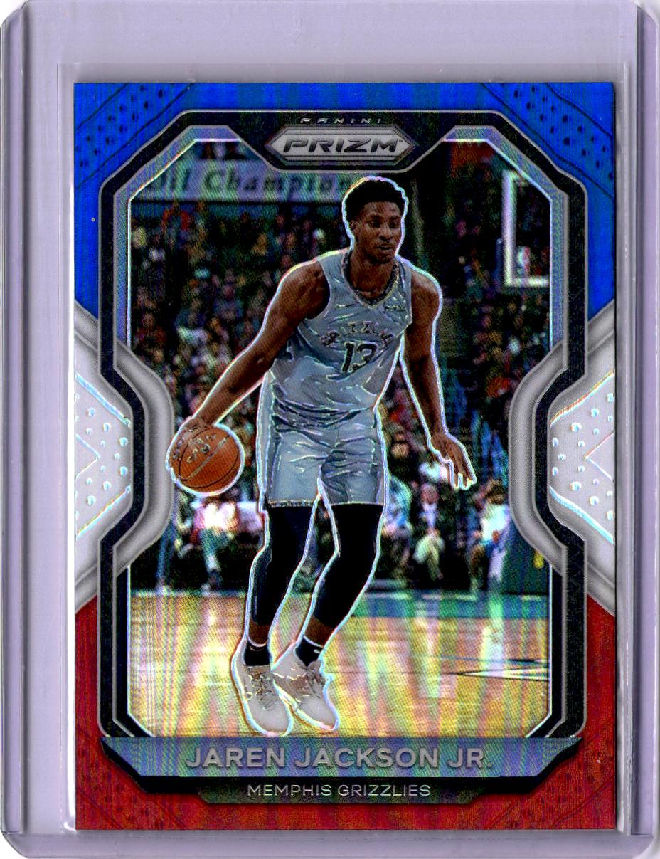 2020-21 Panini Prizm #126 Jaren Jackson Jr. Red, White and Blue Prizms