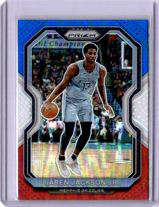 2020-21 Panini Prizm #126 Jaren Jackson Jr. Red, White and Blue Prizms