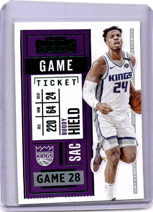 2020-21 Panini Contenders #28 Buddy Hield Game Ticket Green
