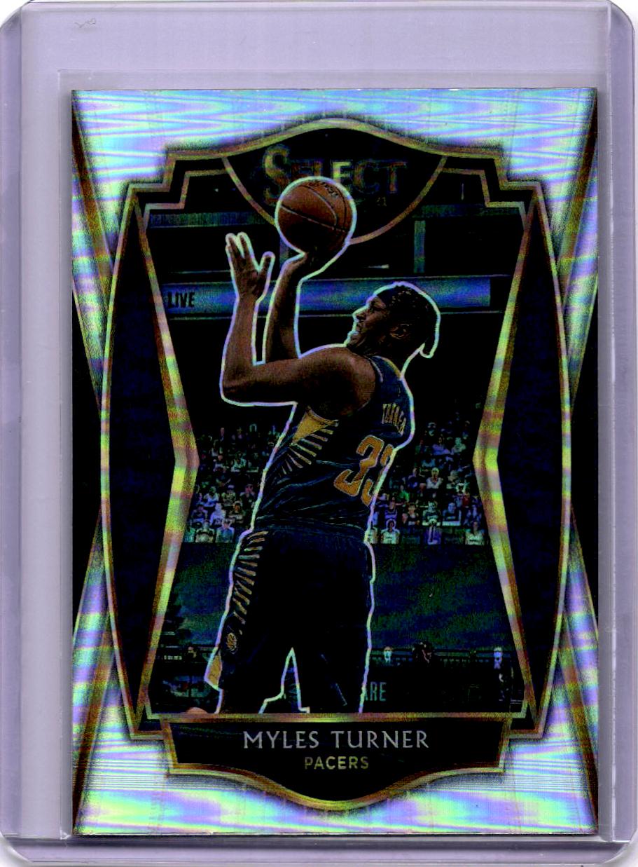2020-21 Panini Select #157 Myles Turner Silver Prizms
