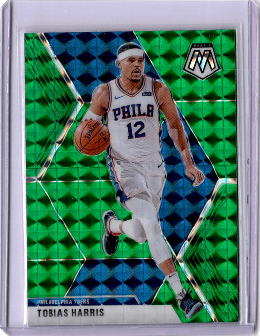 2019-20 Panini Mosaic #159 Tobias Harris Green Prizm